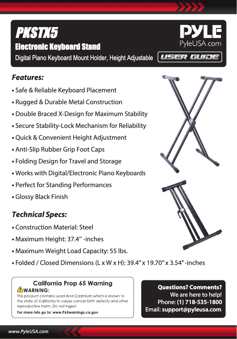 Página 1 del manual Manual de usuario Pyle PKSTX5