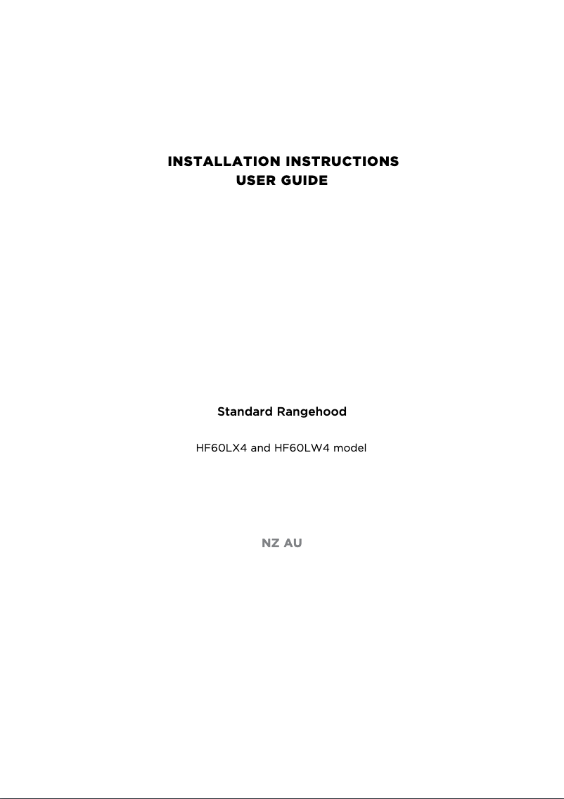 Página 1 del manual Manual de usuario Fisher & Paykel HF60LX4