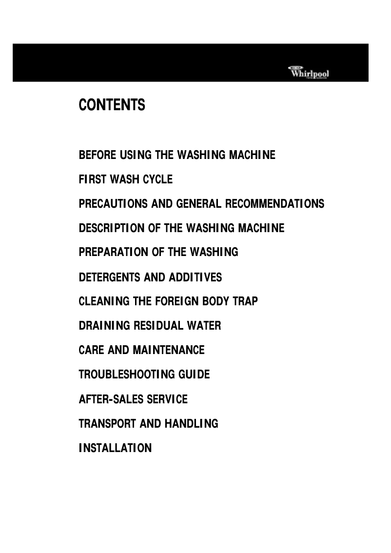 Página 1 del manual Manual de usuario Whirlpool AWT 2267