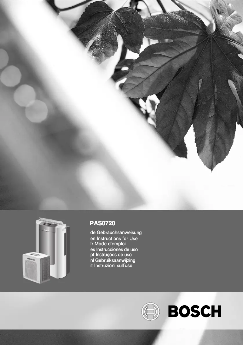 Page 1 of the manual User Manual Bosch PAS 0740