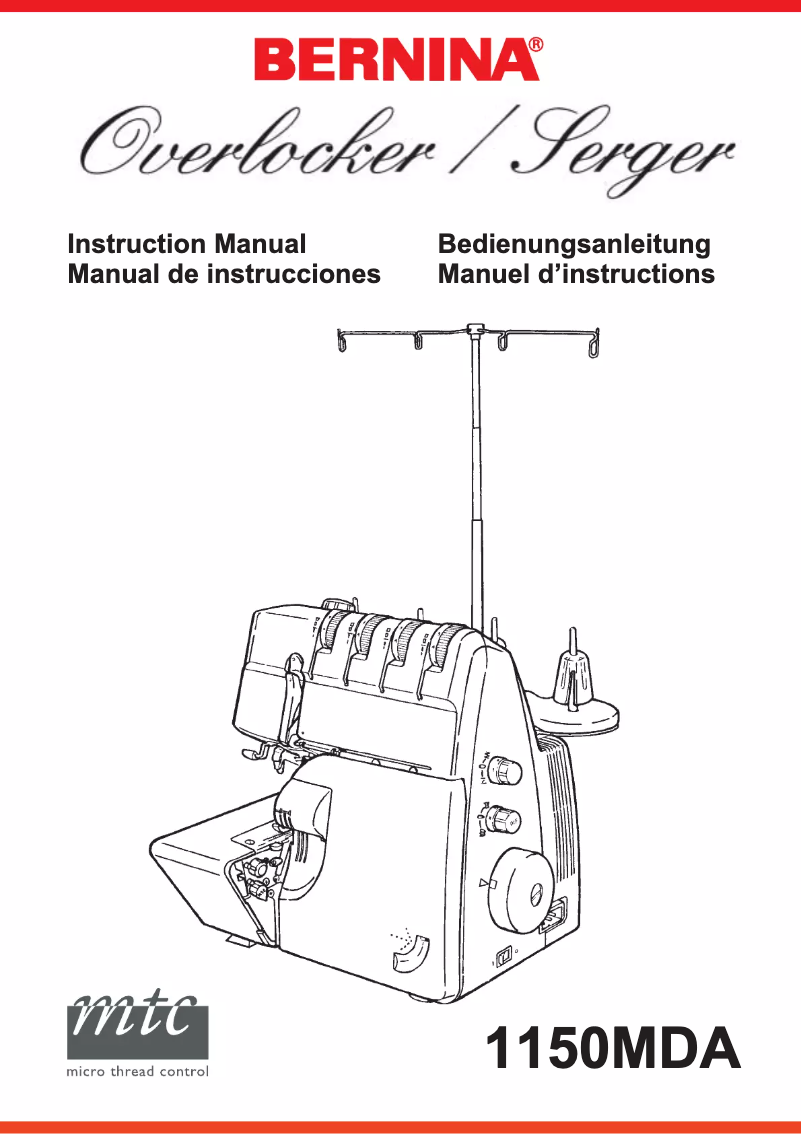 Page 1 de la notice Manuel utilisateur Bernina 1150MDA