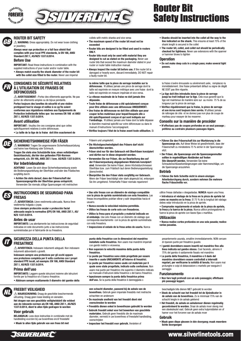 Page 1 of the manual User Manual Silverline 255986