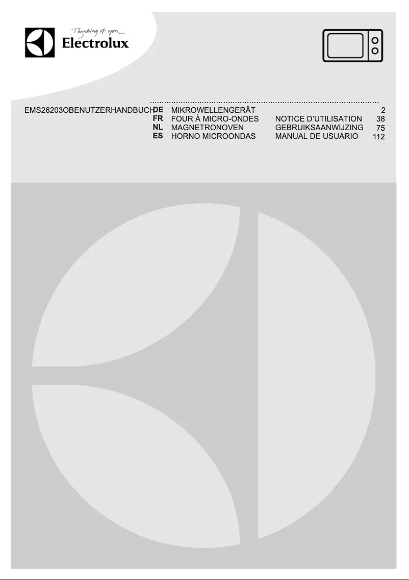 Página 1 del manual Manual de usuario Electrolux EMS26203