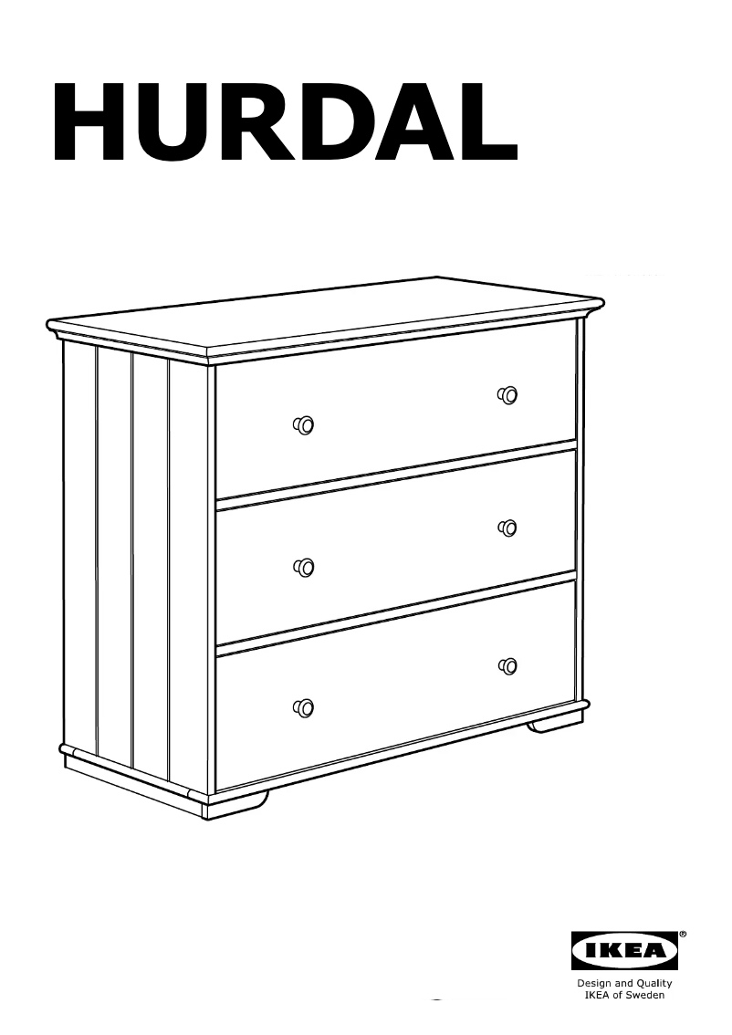 Page 1 de la notice Manuel utilisateur Ikea HURDAL