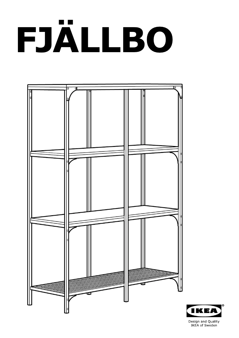 Page 1 de la notice Instructions / montage Ikea FJALLBO