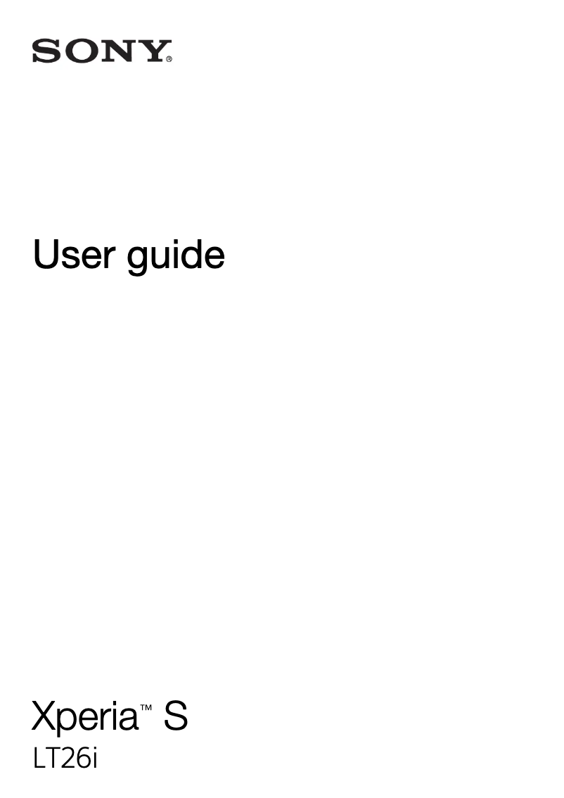 Page n°1 - Manuel utilisateur Sony LT26i