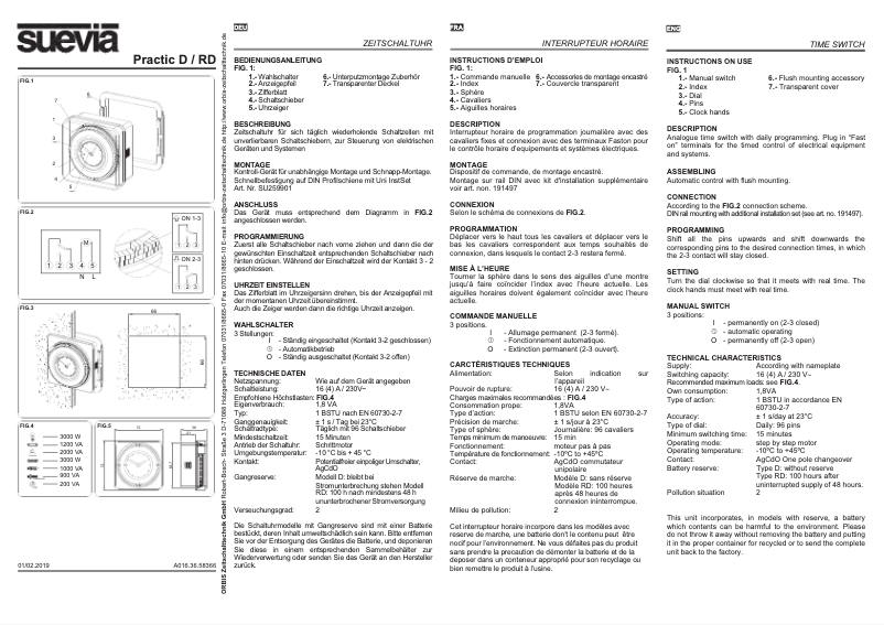 Página 1 del manual Manual de usuario Suevia Practic RD