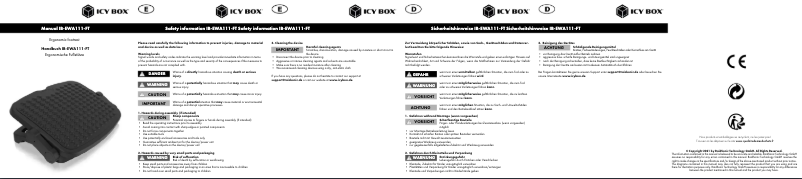 Page 1 de la notice Mode d'emploi Icy Box IB-EWA111-FT