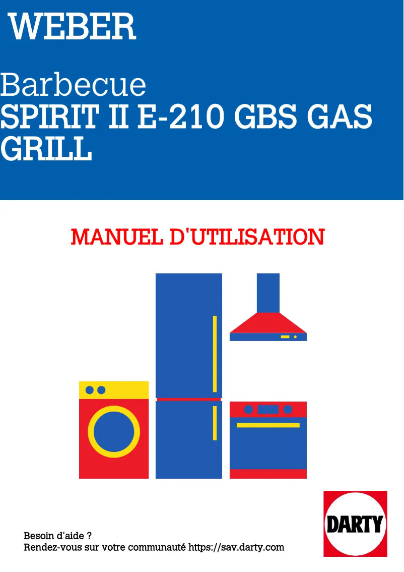 Page 1 de la notice Manuel utilisateur Weber Spirit II E-210 GBS