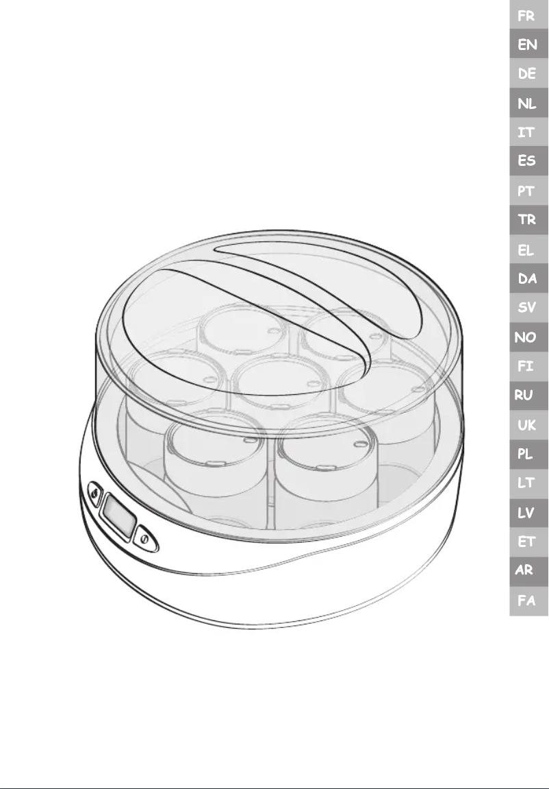 Page 1 de la notice Instructions / montage Moulinex Yogurteo YG231E
