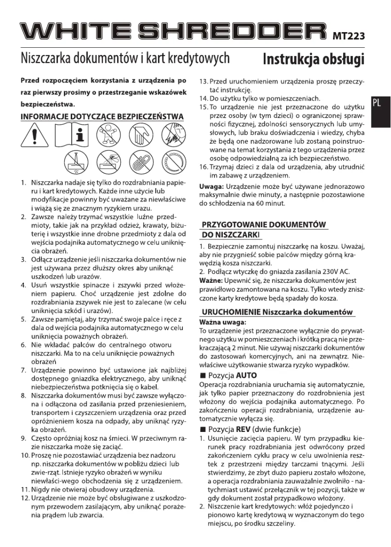 Page 1 de la notice Manuel utilisateur Media-Tech MT223
