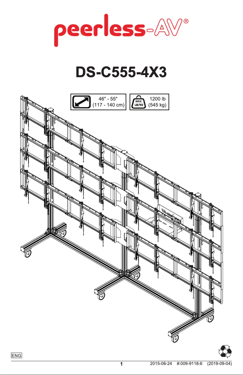 Página 1 del manual Manual de usuario Peerless-AV SmartMount DS-C555-4X3