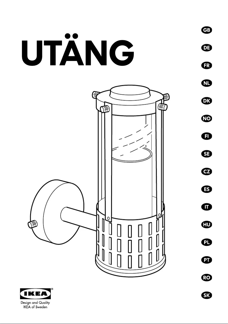 Page 1 de la notice Manuel utilisateur Ikea UTANG