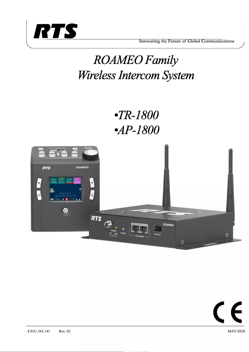 Página 1 del manual Manual de usuario RTS TR-1800