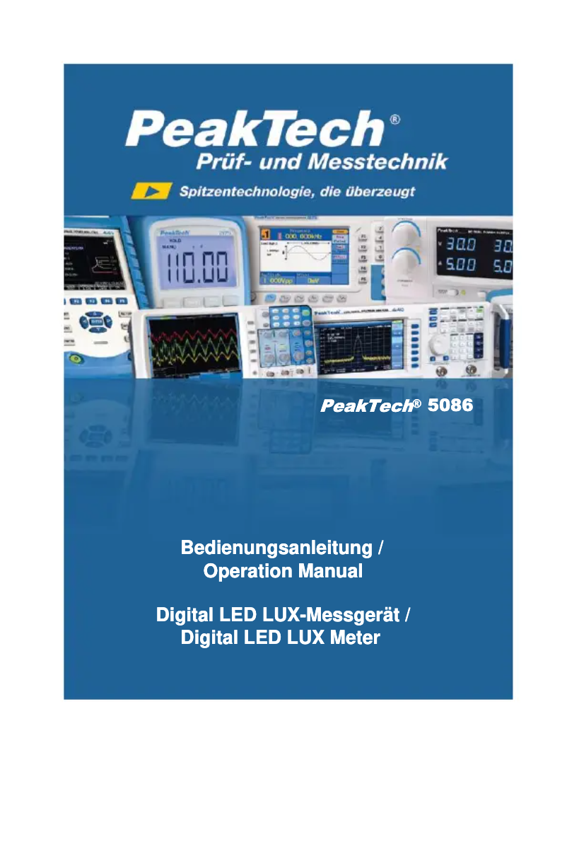 Page 1 de la notice Manuel utilisateur PeakTech 5086