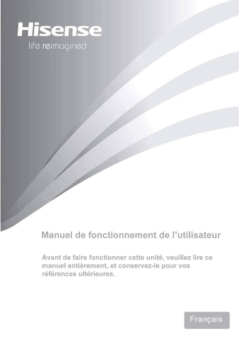 Page 1 de la notice Manuel utilisateur Hisense FCN300DWD