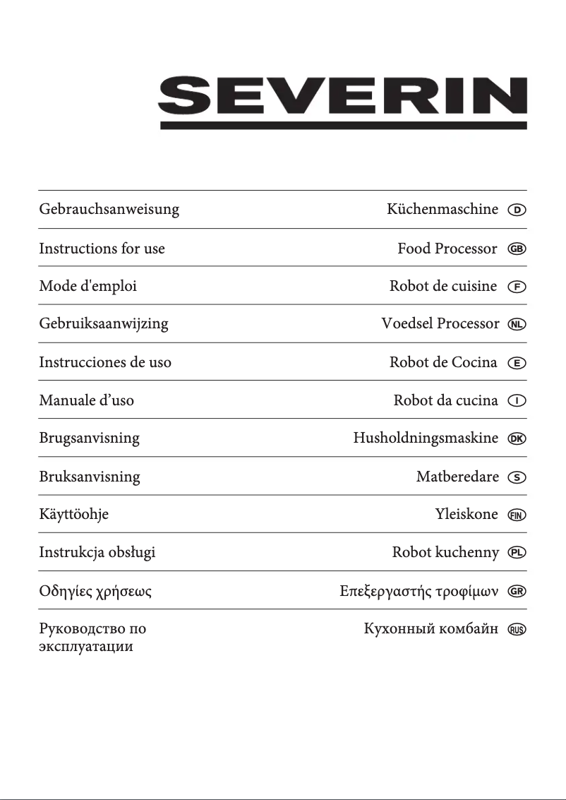 Página 1 del manual Manual de usuario Severin KM 3902