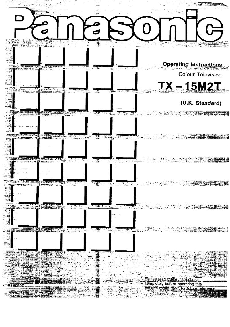 Page 1 of the manual User Manual Panasonic TX-15M2T
