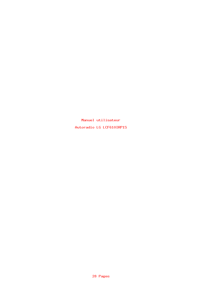Page 1 de la notice Manuel utilisateur LG LCF610IRP1S