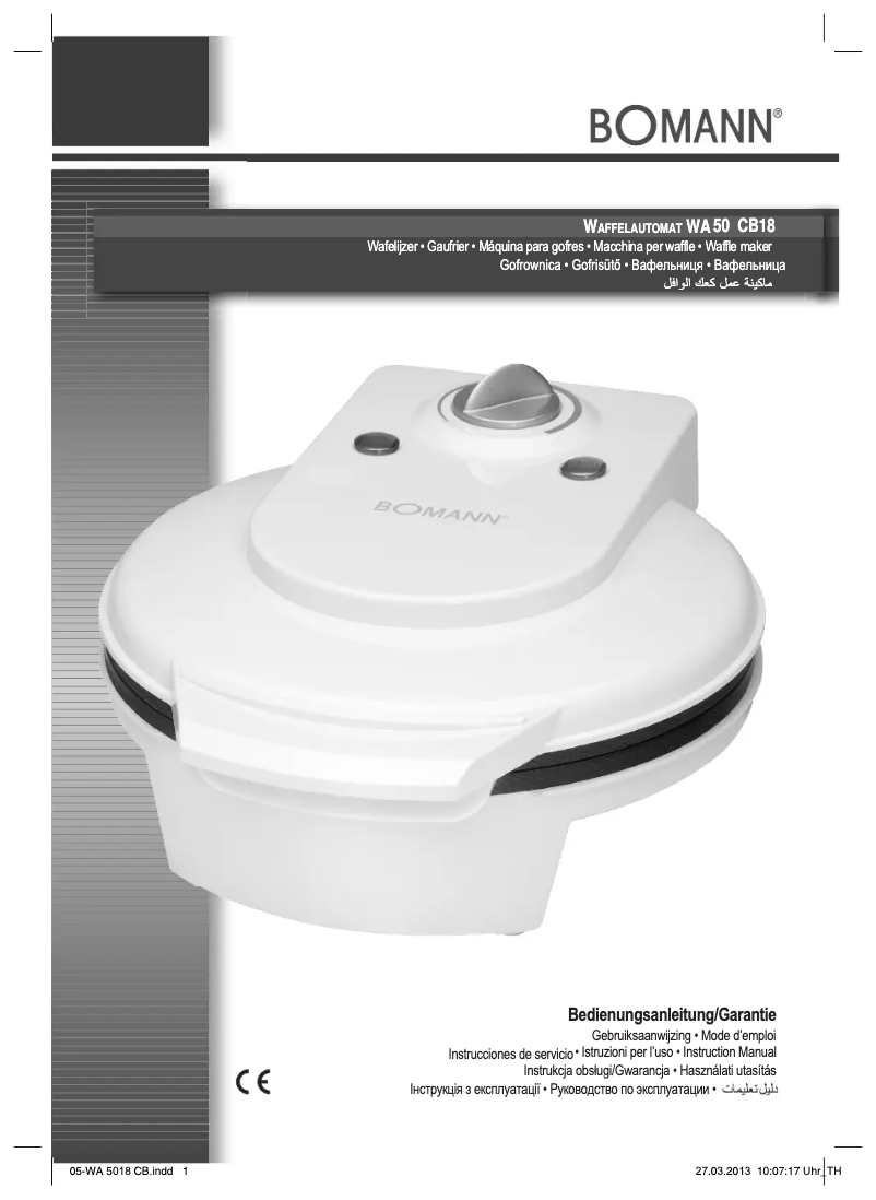 Página 1 del manual Manual de usuario Bomann WA 5018 CB
