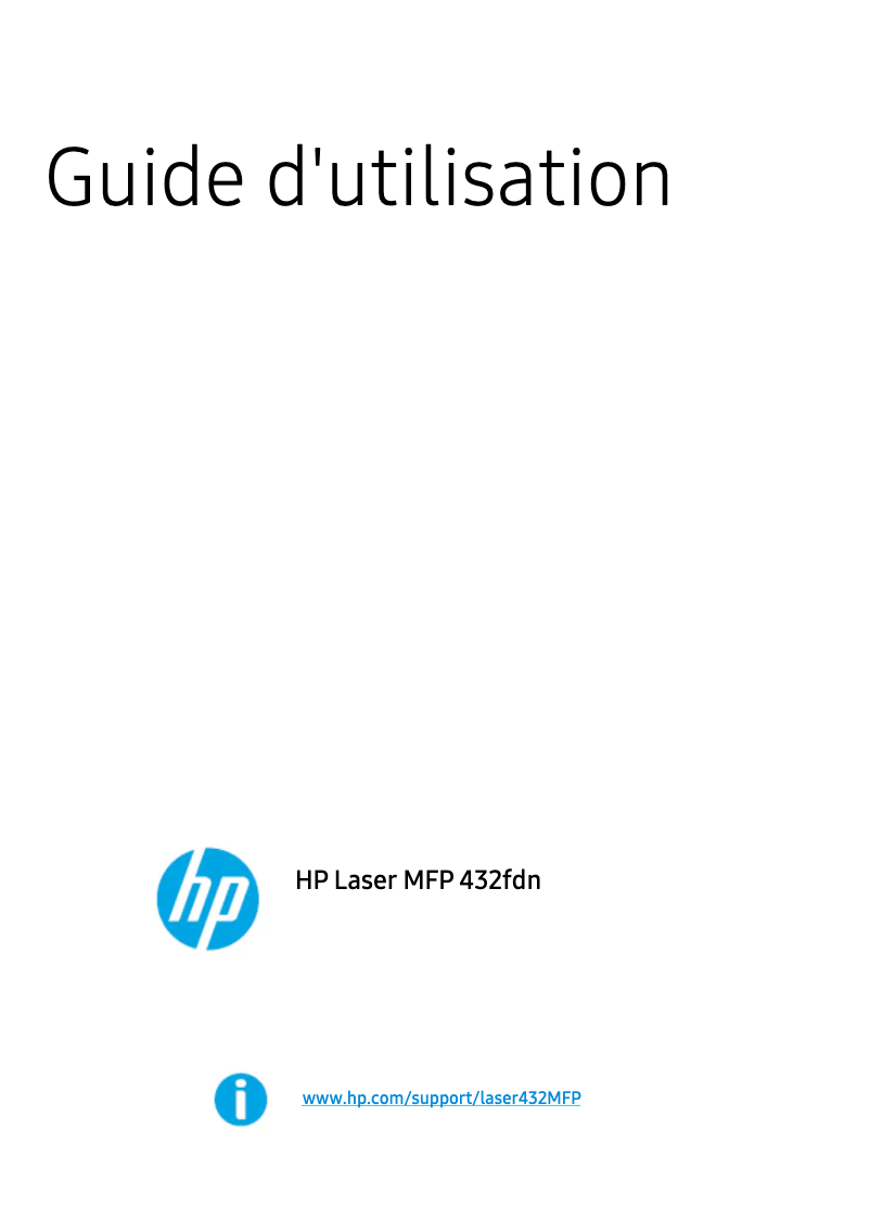 Page n°1 - Manuel utilisateur HP Laser MFP 432fdn
