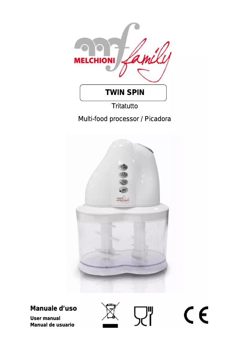 Page 1 of the manual User Manual Melchioni Twin Spin