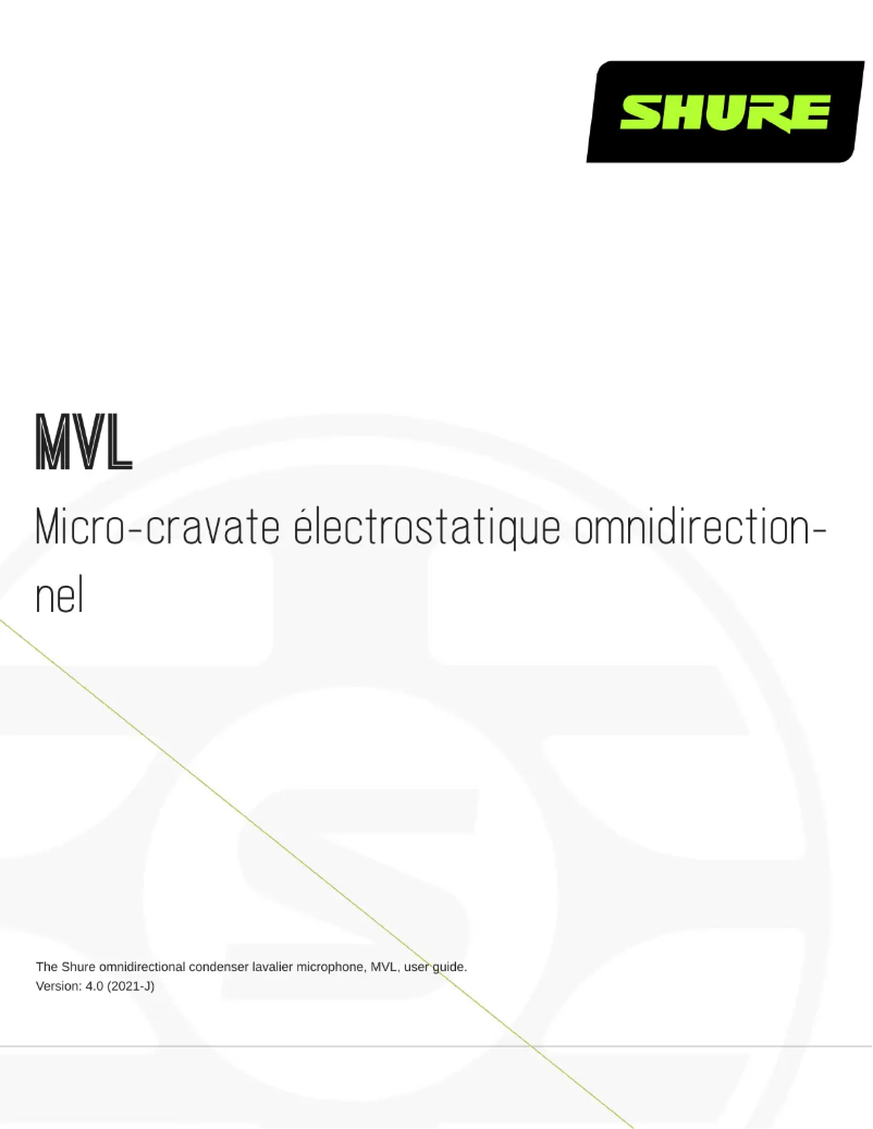 Page 1 de la notice Manuel utilisateur Shure Motiv MVL