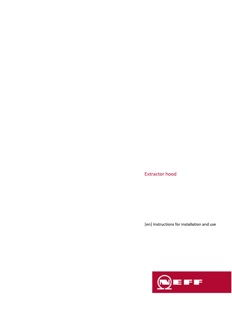 Page 1 de la notice Guide d'installation Neff D62QBC0N0