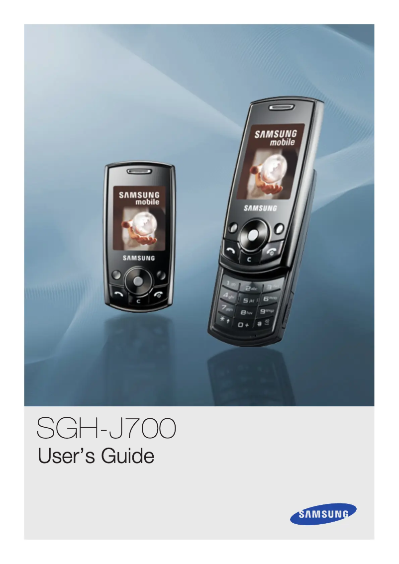 Page 1 de la notice Guide d'installation Samsung SGH-J700i