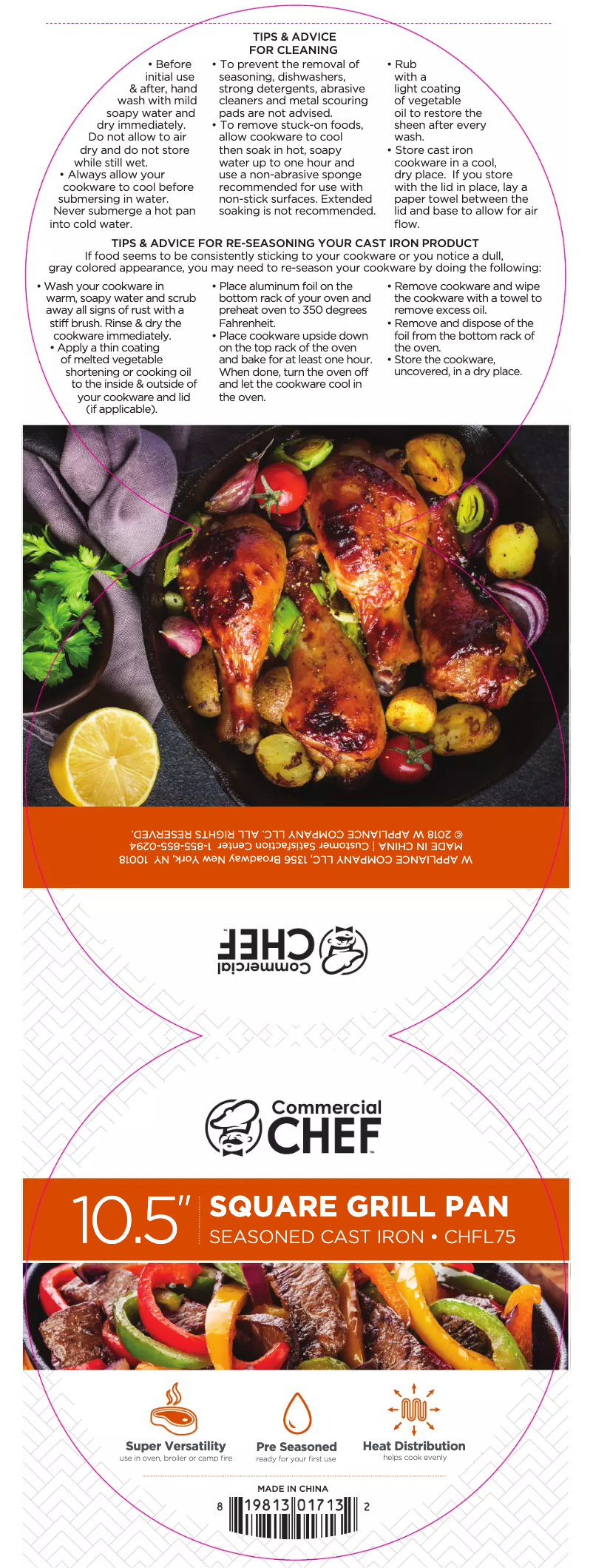 Page 1 of the manual User Manual Commercial Chef CHFL75