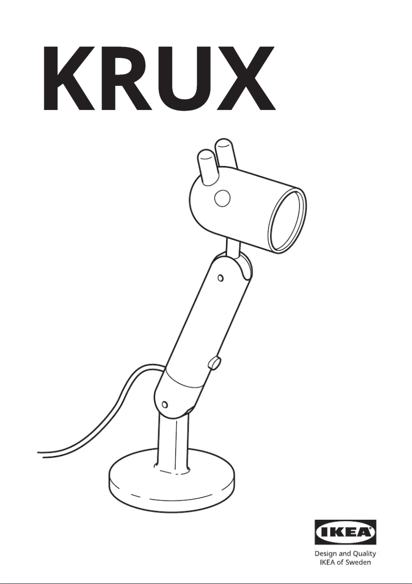 Page 1 de la notice Manuel utilisateur Ikea KRUX 703.254.68