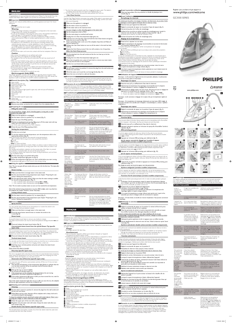 Página 1 del manual Manual de usuario Philips SmoothCare GC3569