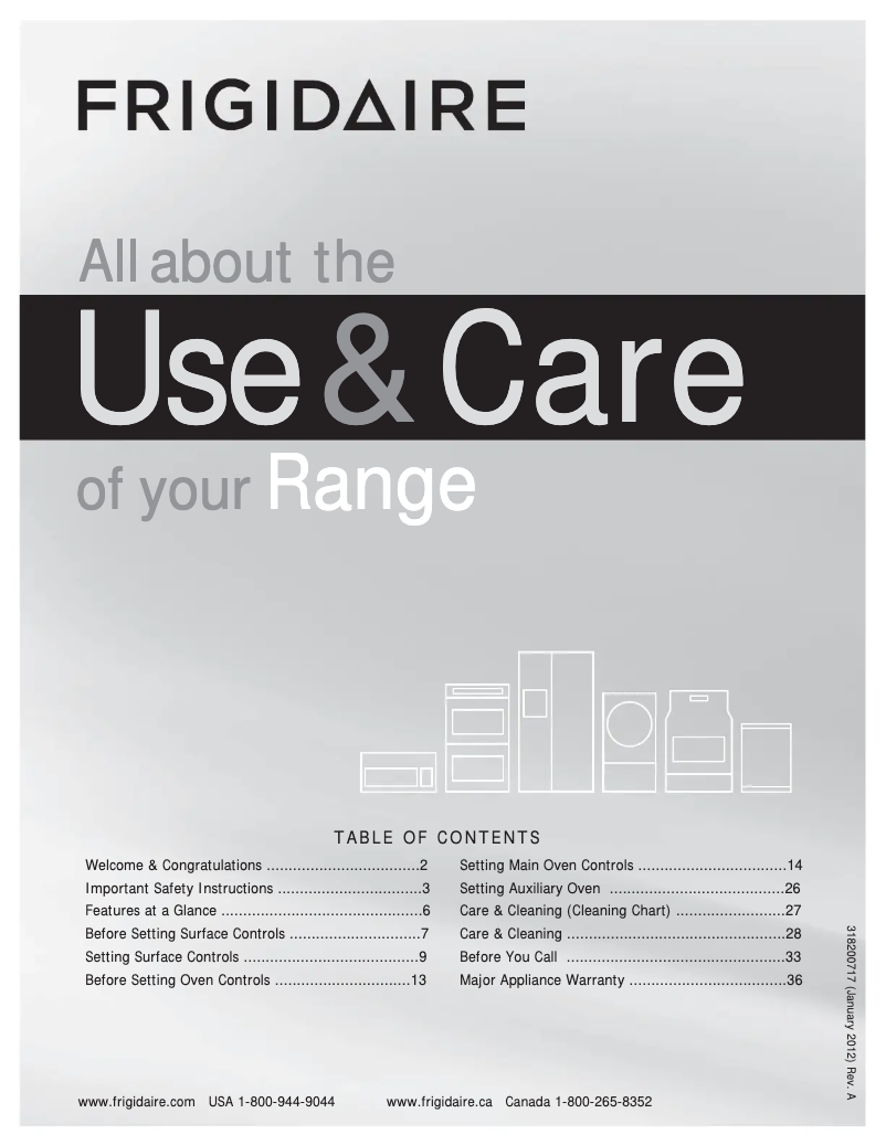 Page 1 de la notice Manuel utilisateur Frigidaire FPEF4085KF