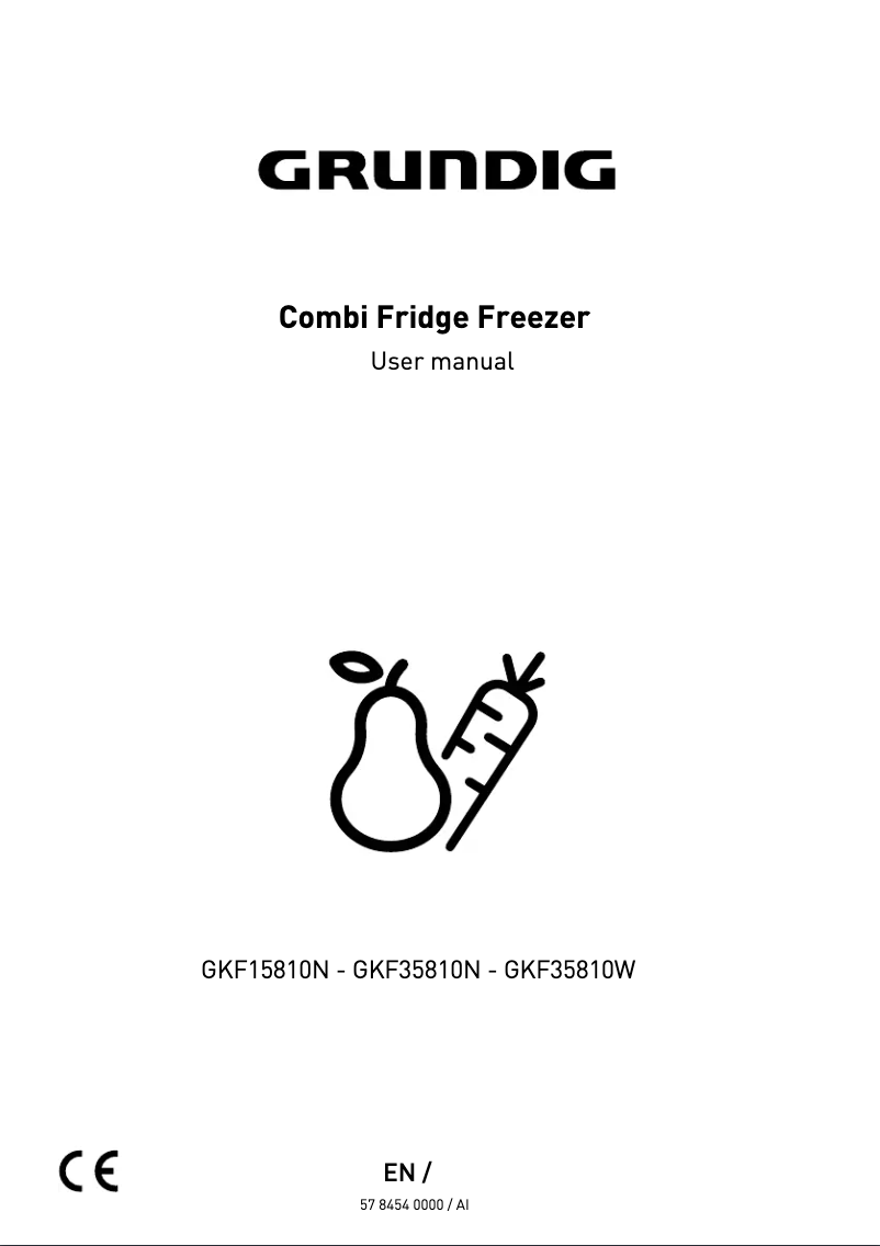 Page 1 de la notice Manuel utilisateur Grundig GKF35810N