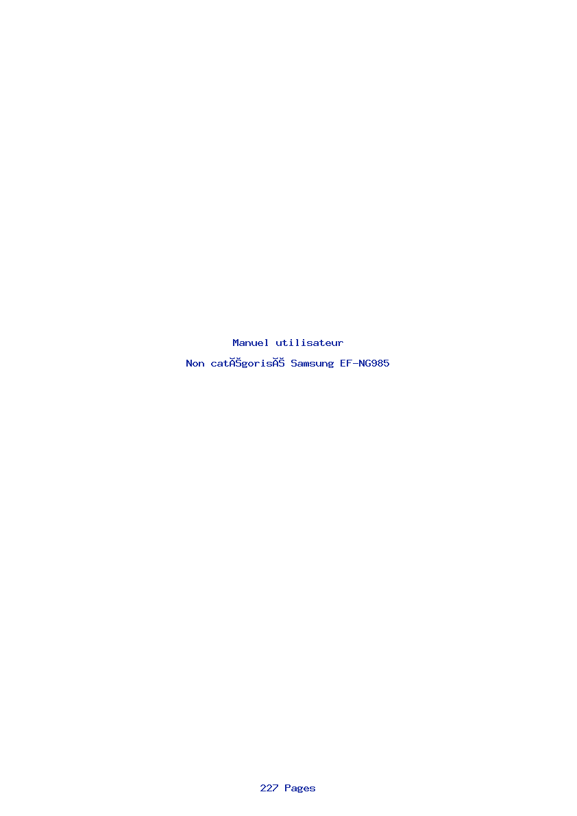 Page 1 de la notice Manuel utilisateur Samsung EF-NG985
