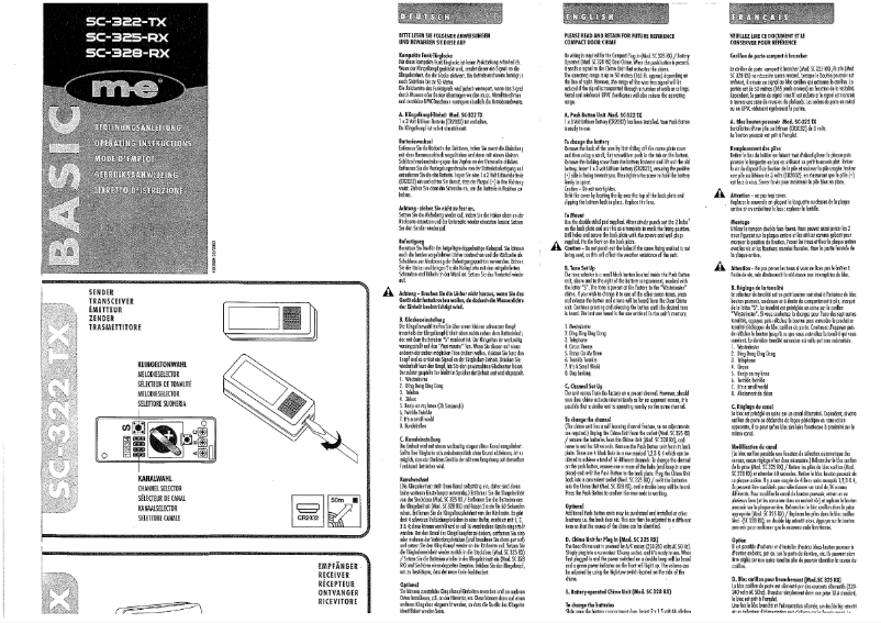 Page 1 de la notice Manuel utilisateur m-e SC-325-RX