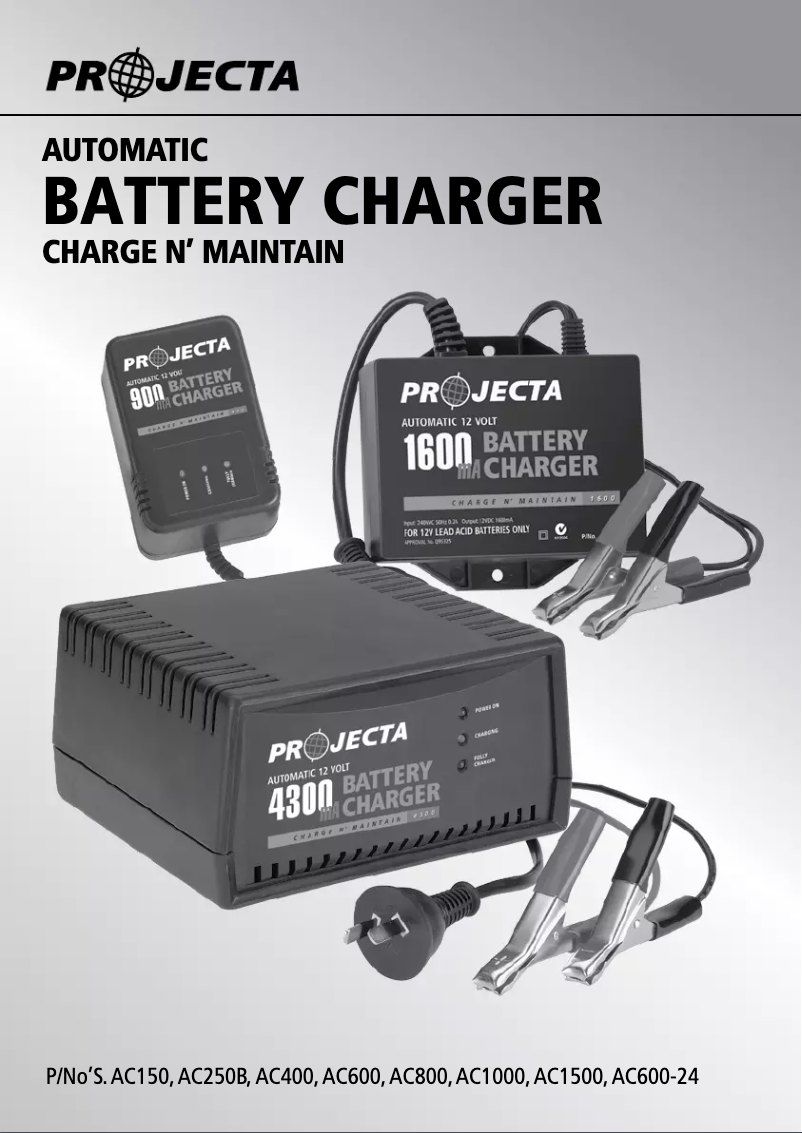 Page 1 de la notice Manuel utilisateur Projecta AC400