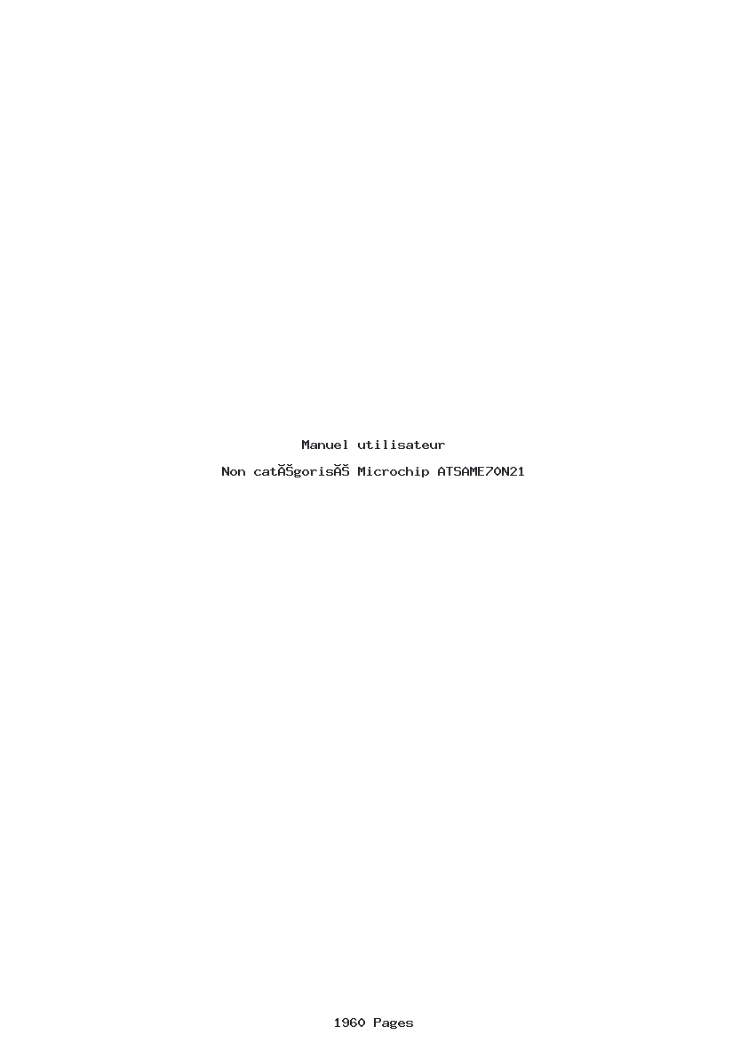 Page 1 de la notice Manuel utilisateur Microchip ATSAME70N21
