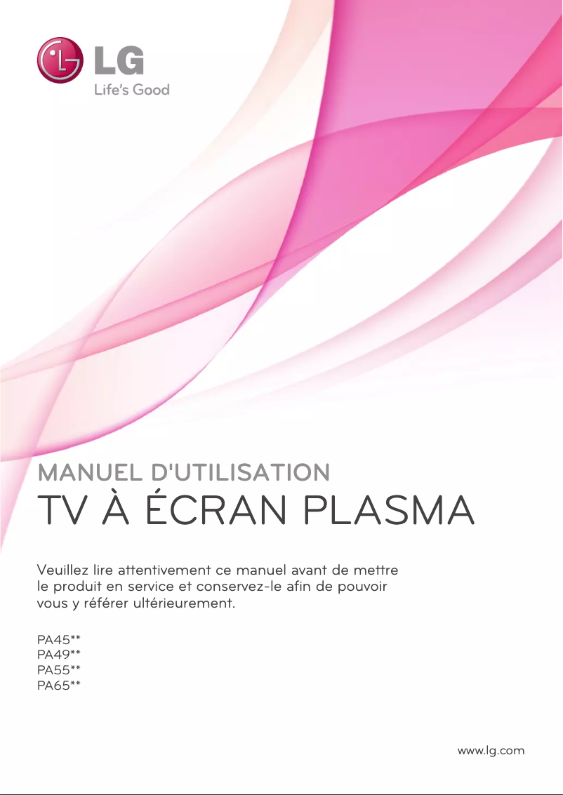 Page 1 de la notice Manuel utilisateur LG 50PA5500