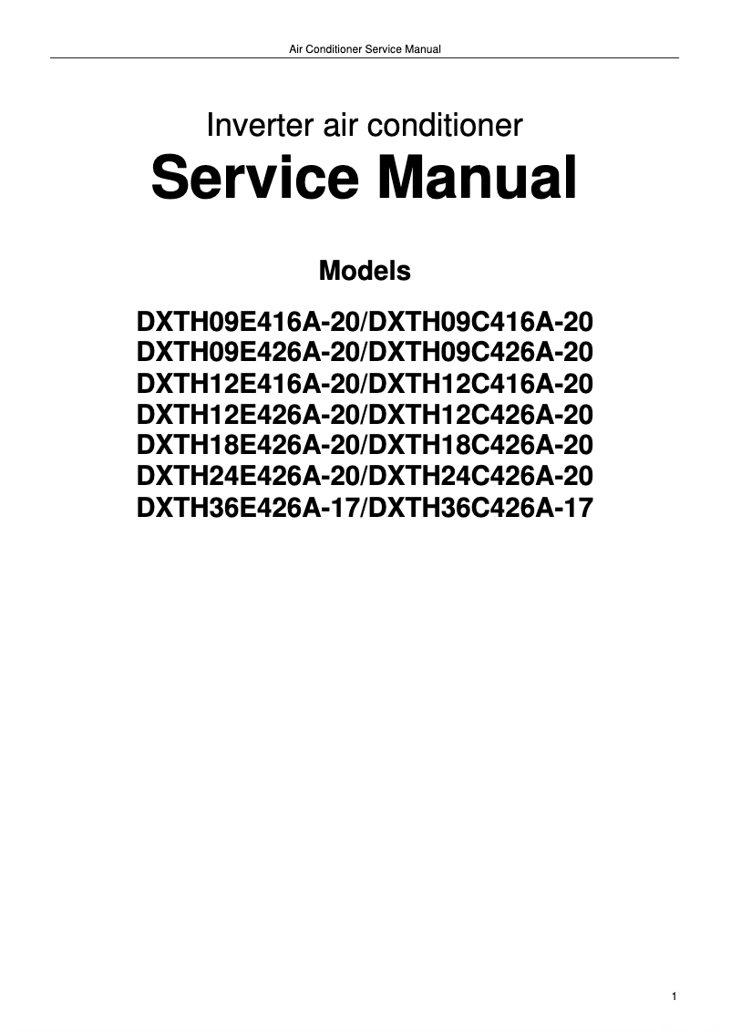Página 1 del manual Manual de usuario Daizuki DXTH09X416A-20