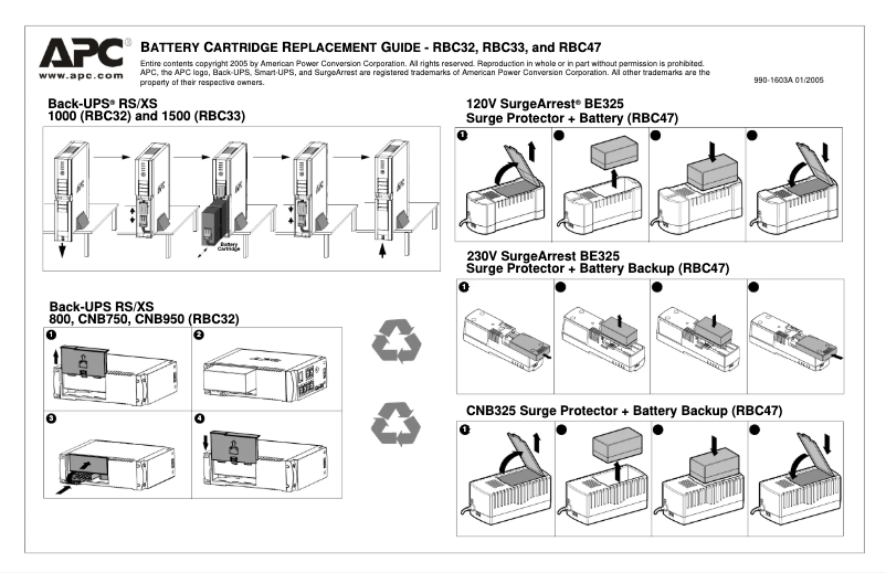 Página 1 del manual Manual de usuario APC RBC33