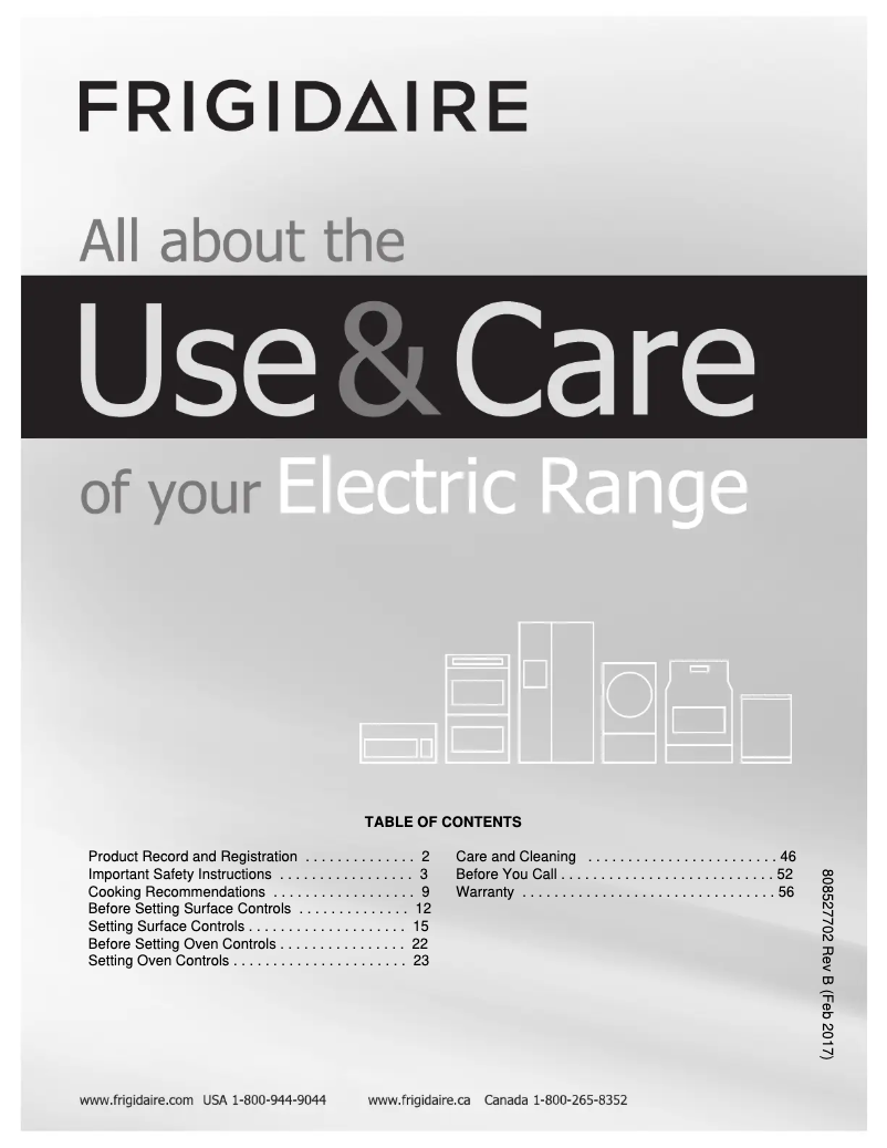 Page 1 de la notice Mode d'emploi Frigidaire FGEF3059TF