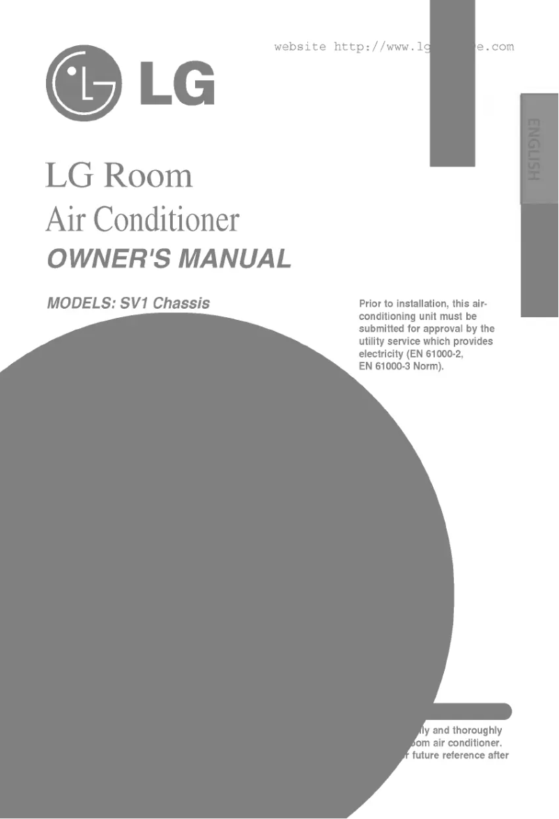 Page 1 of the manual User Manual LG LSNC186VML1