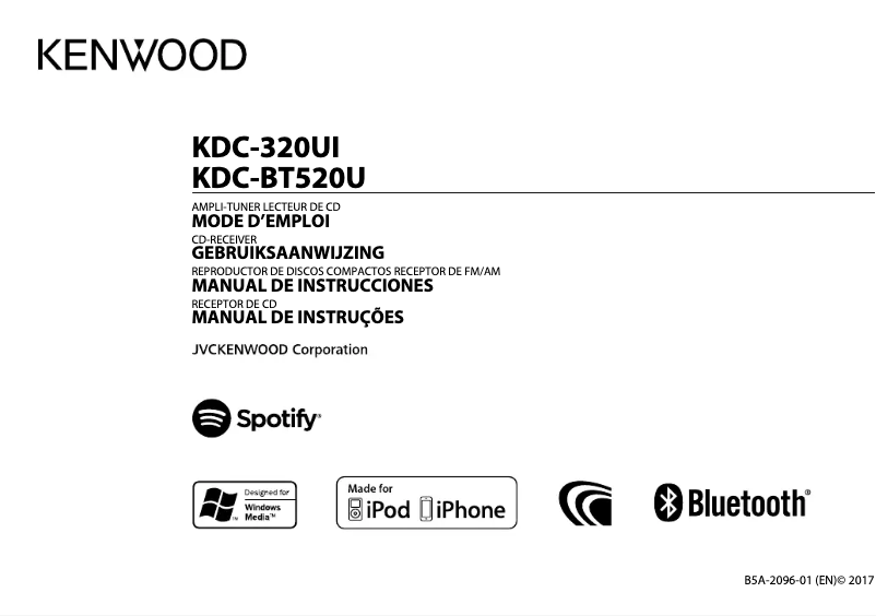 Page 1 de la notice Manuel utilisateur Kenwood KDC-BT520U