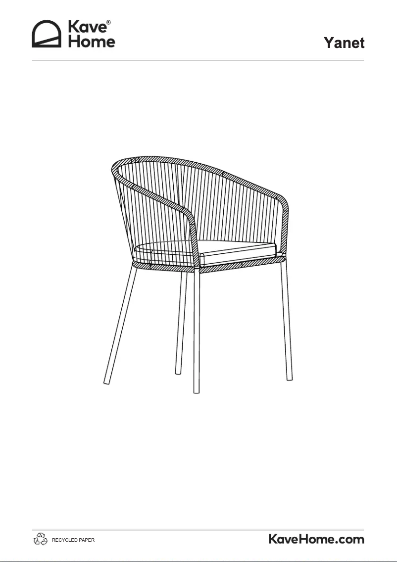 Page 1 de la notice Manuel utilisateur Kave Home Yanet