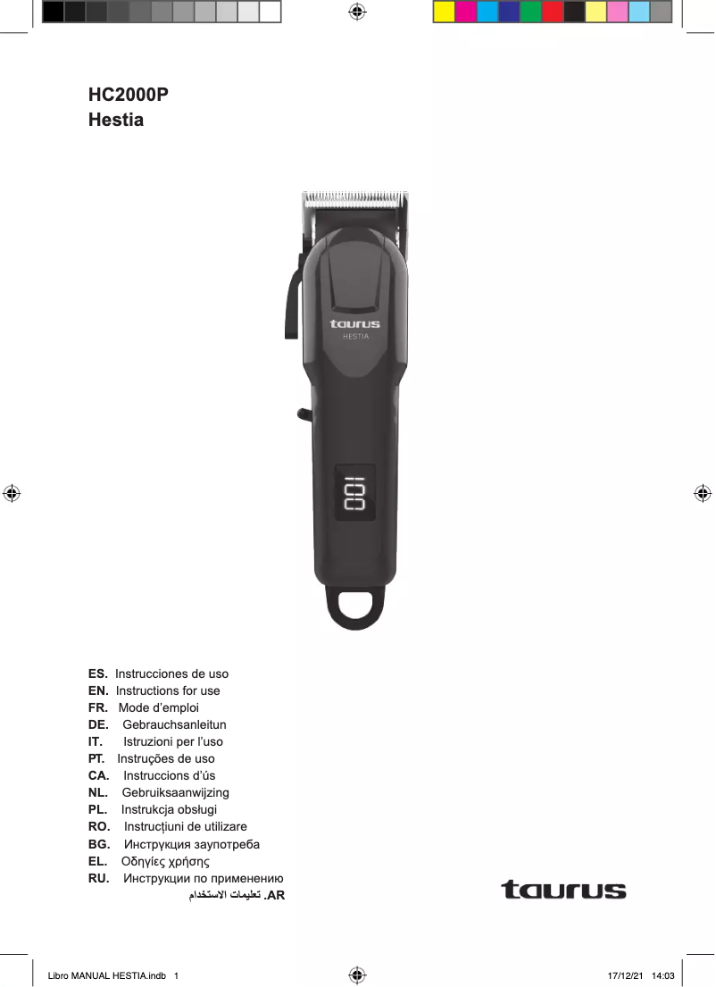 Page 1 de la notice Manuel utilisateur Taurus Hestia HC2000P