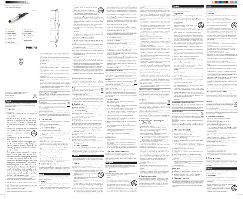 Page 1 de la notice Manuel utilisateur Philips SimplySalon Curl HP8600