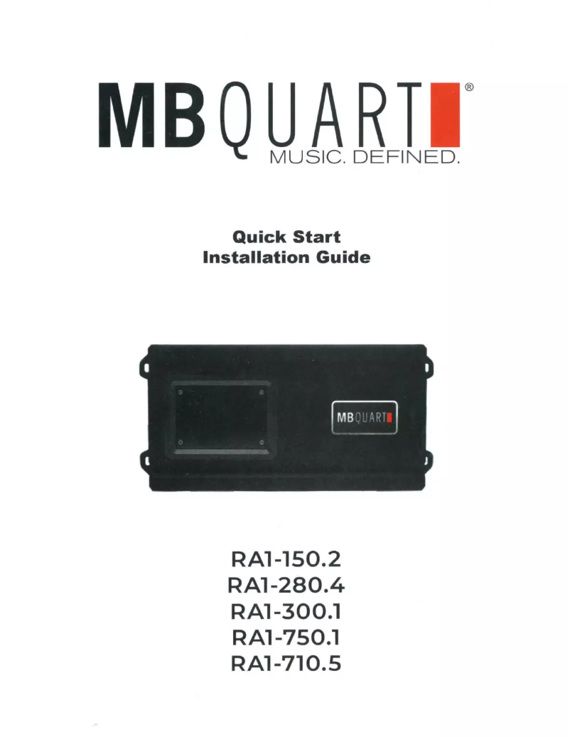 Page 1 de la notice Mode d'emploi MB Quart RA1-280.4