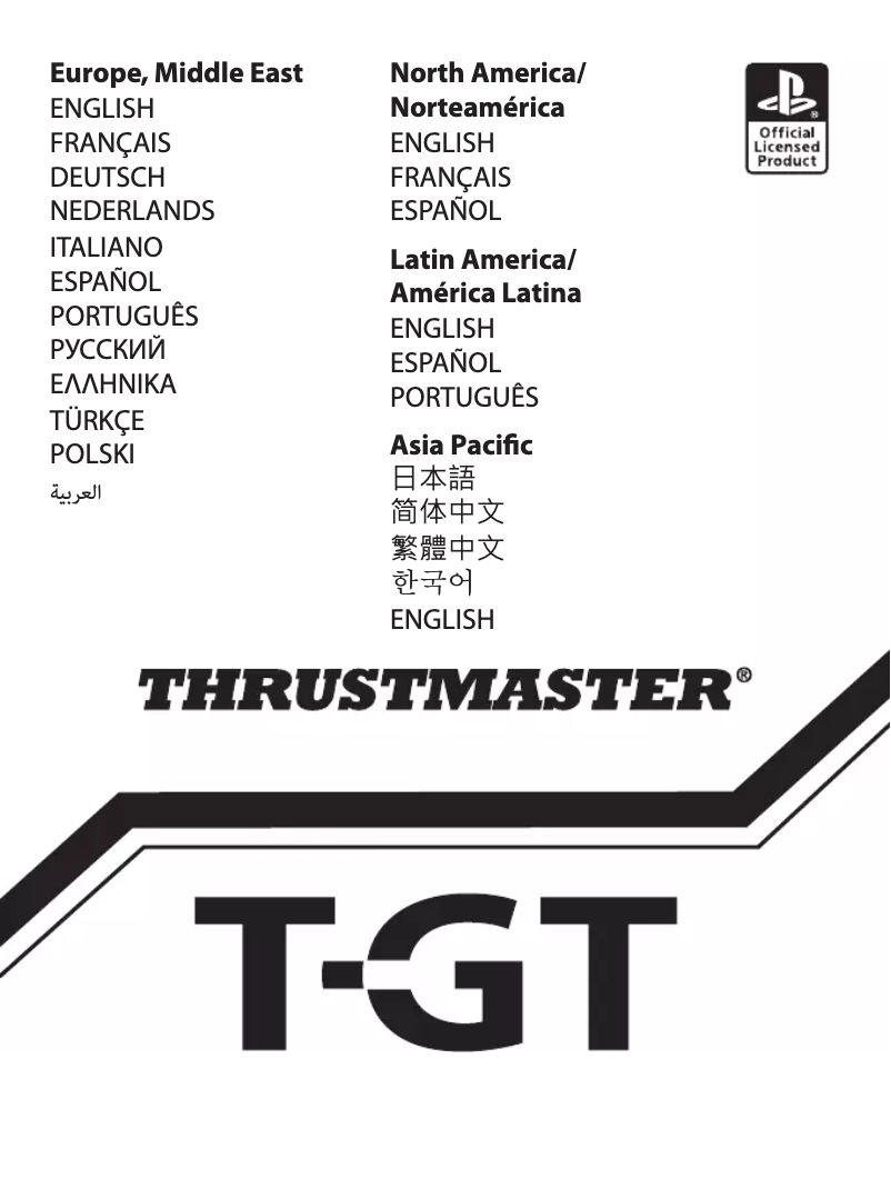 Page 1 of the manual User Manual Thrustmaster T.Racing Scuderia Ferrari Edition