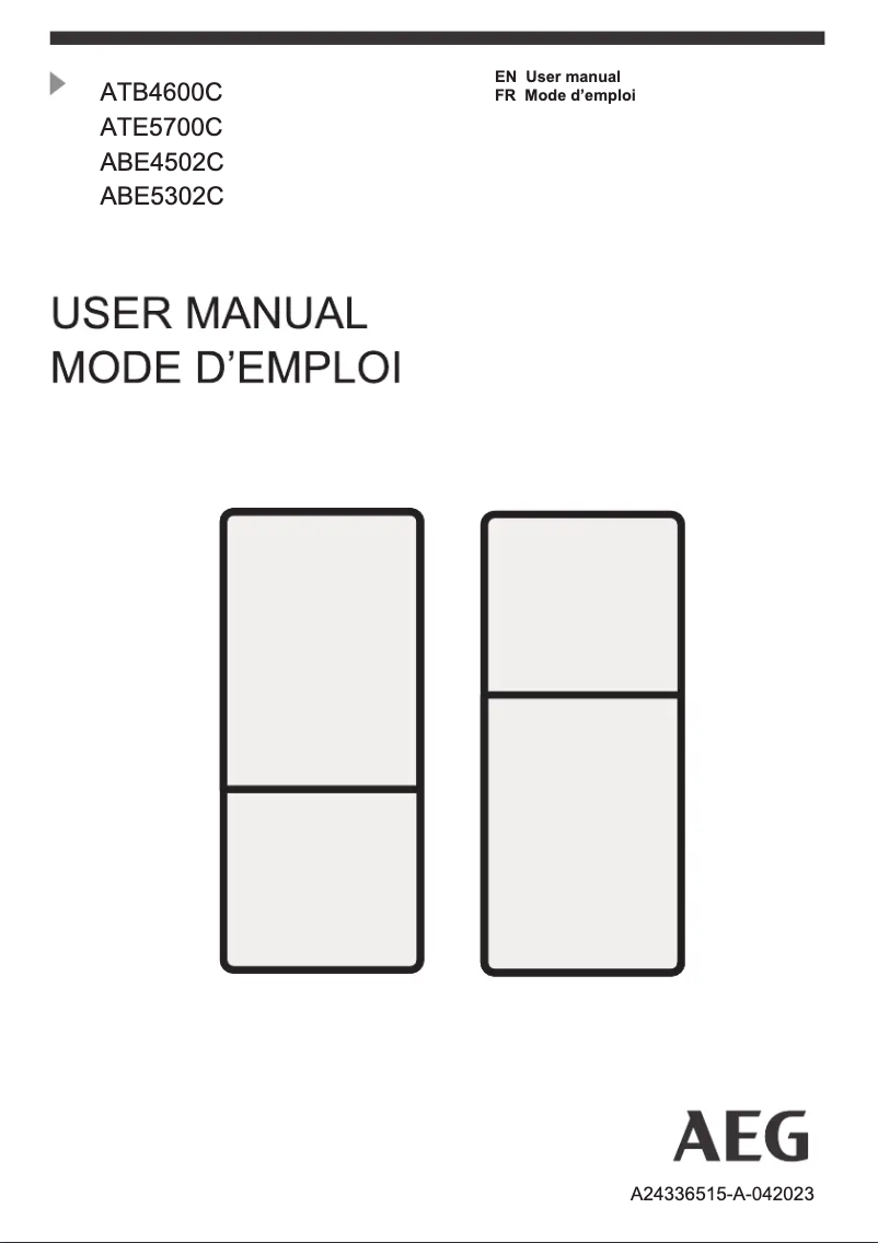 Page 1 de la notice Manuel utilisateur AEG ABE4502C